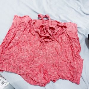 Red Paperbag Shorts
